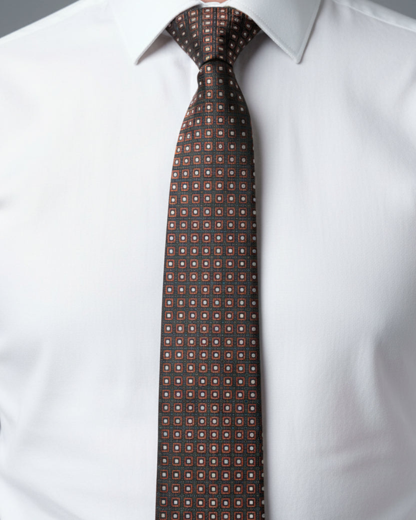 Brown Square Tie