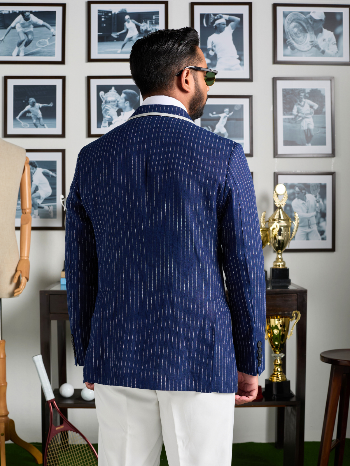 Blue Pinstripe Rowing Blazer