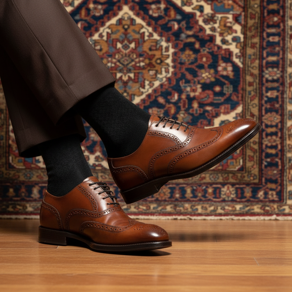 Black with Grey Patterned