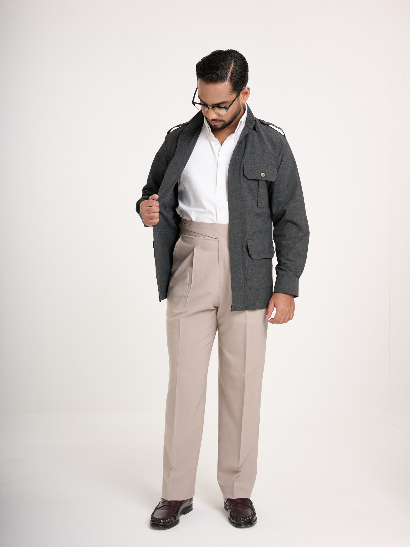 Charcoal Field Shacket