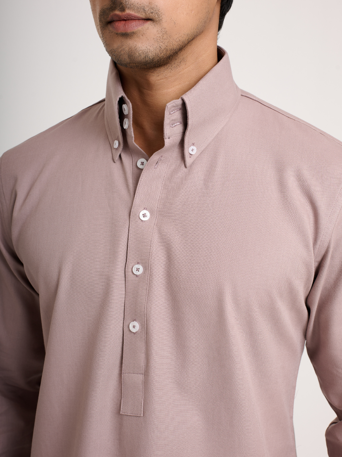 Mauve Button Down Kurta
