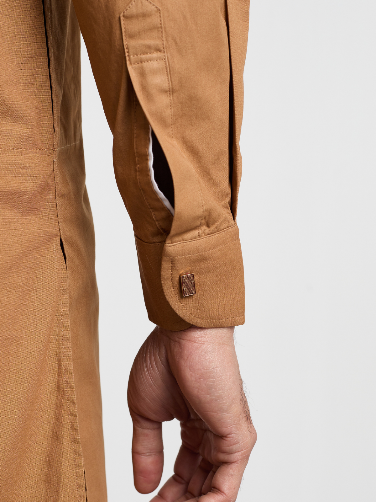 Golden Brown Modern Kabli Suit