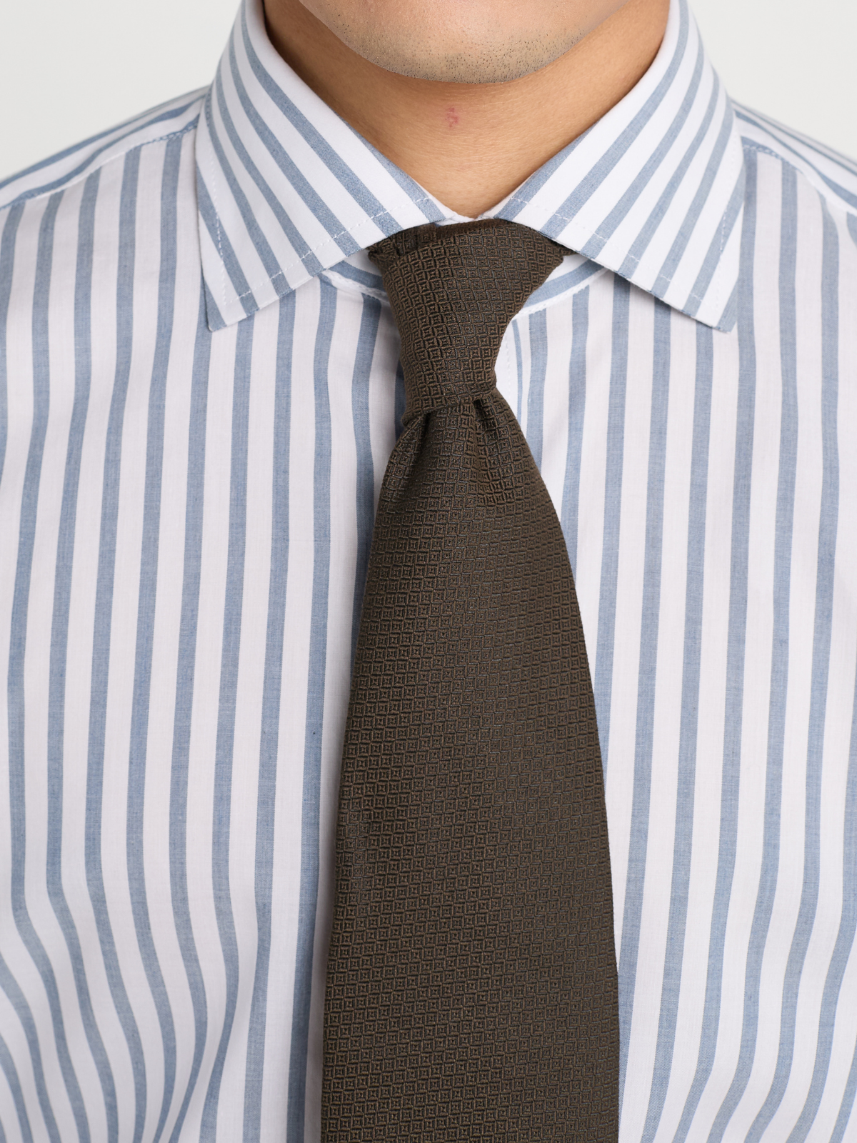 Stone Blue Bengal Stripe Formal Shirt