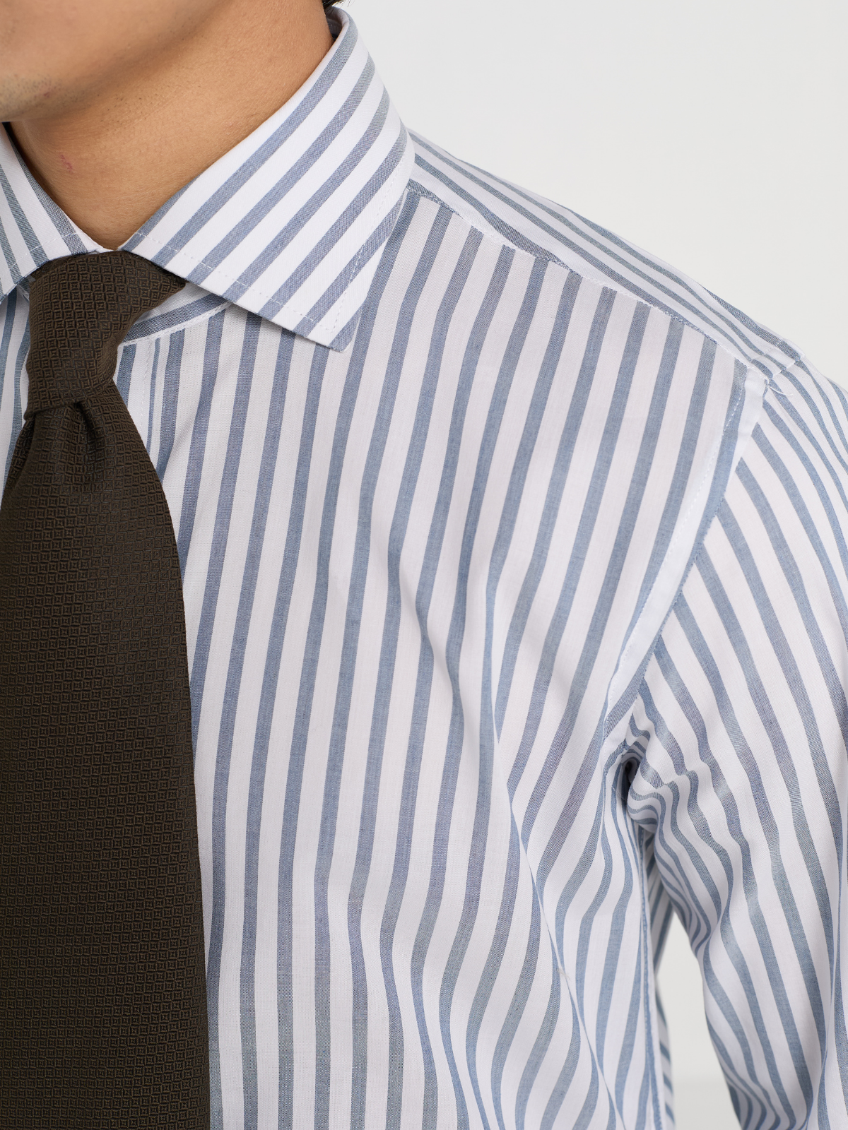 Stone Blue Bengal Stripe Formal Shirt