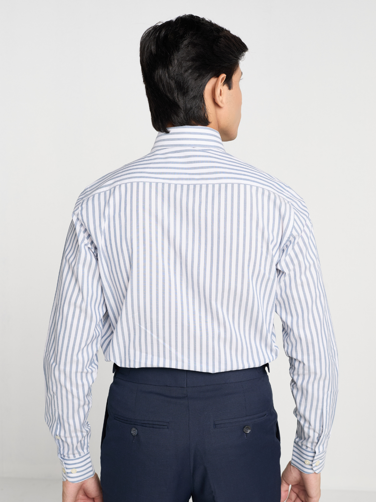 Stone Blue Bengal Stripe Formal Shirt