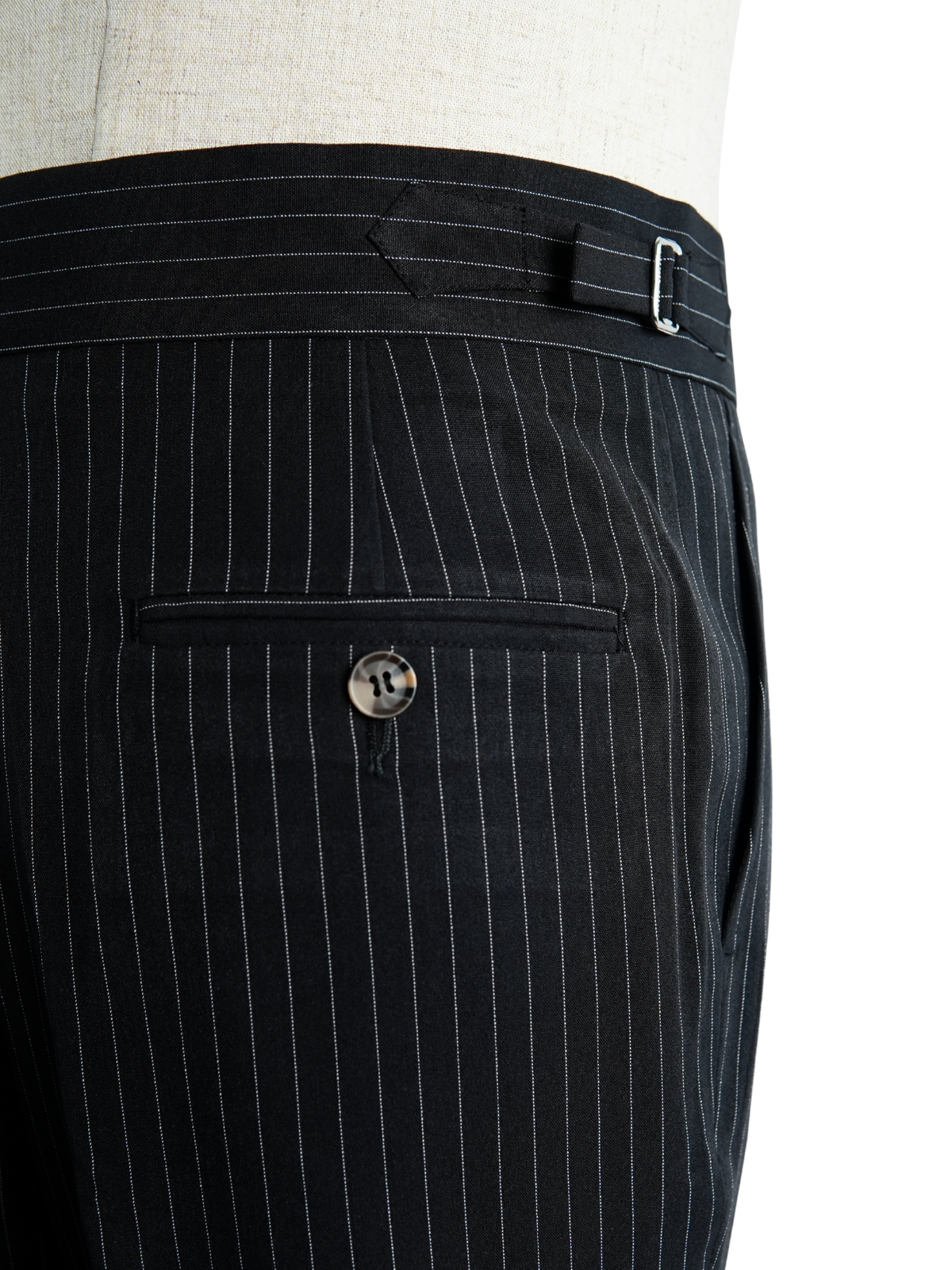 Black Striped Formal Trouser