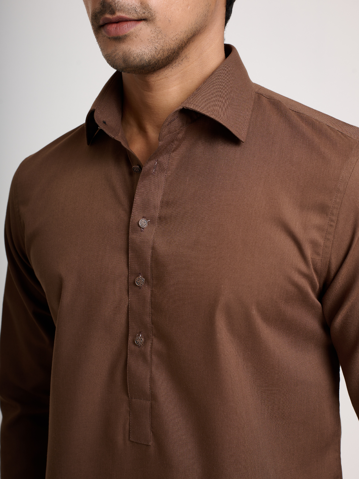 Brown Short Kurta Set