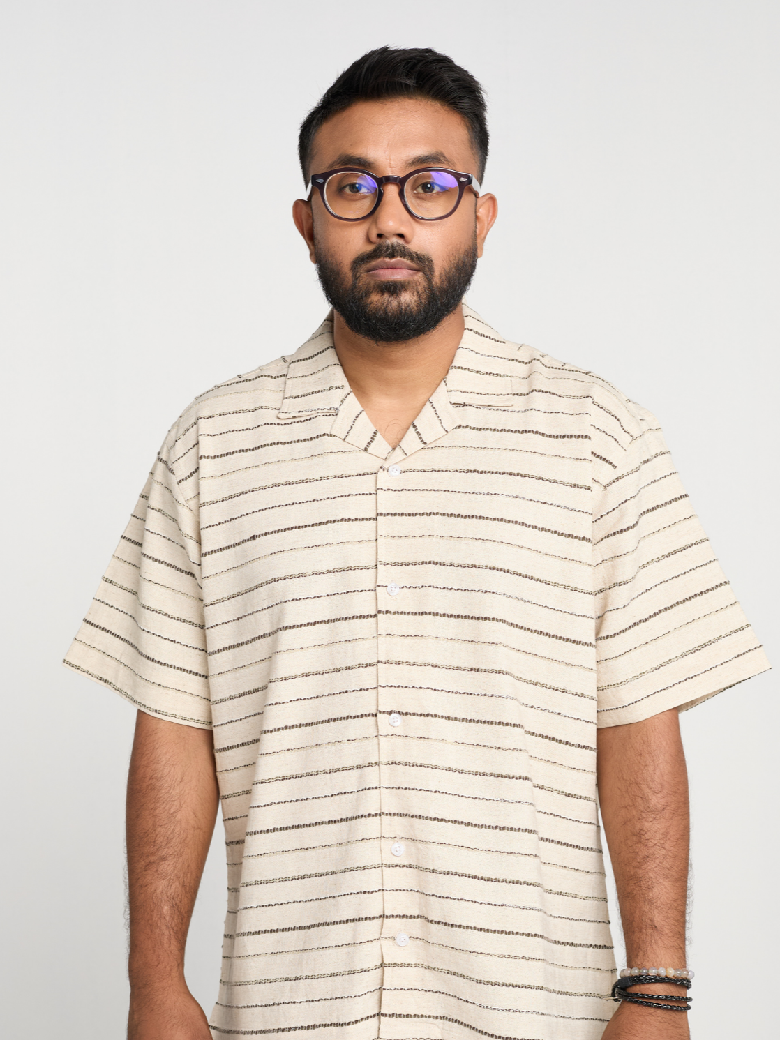 Off-White Stripe Cuban Shirt