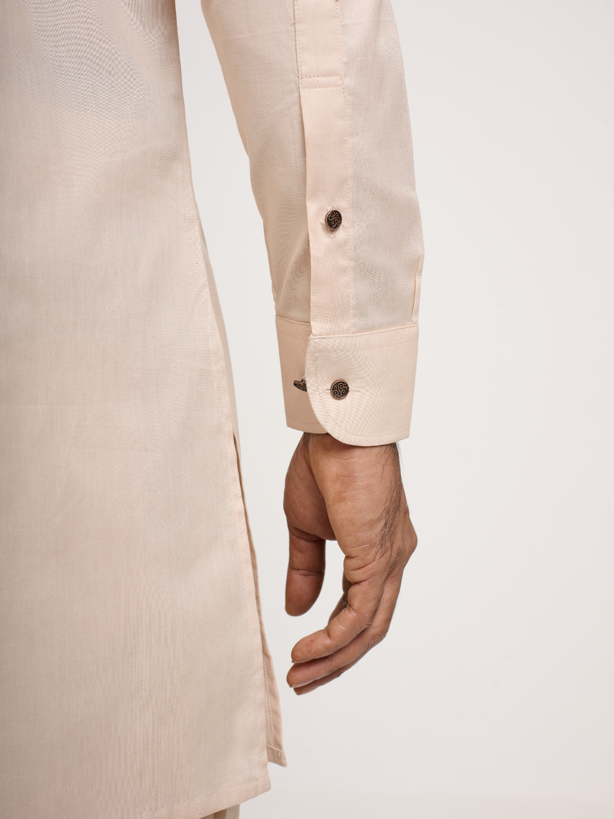 Beige Short Kurta Set