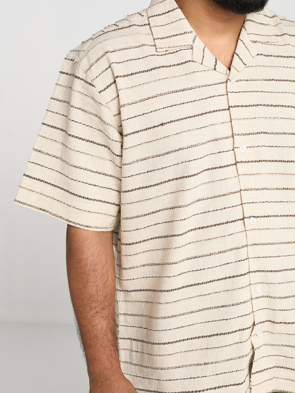 Off-White Stripe Cuban Shirt