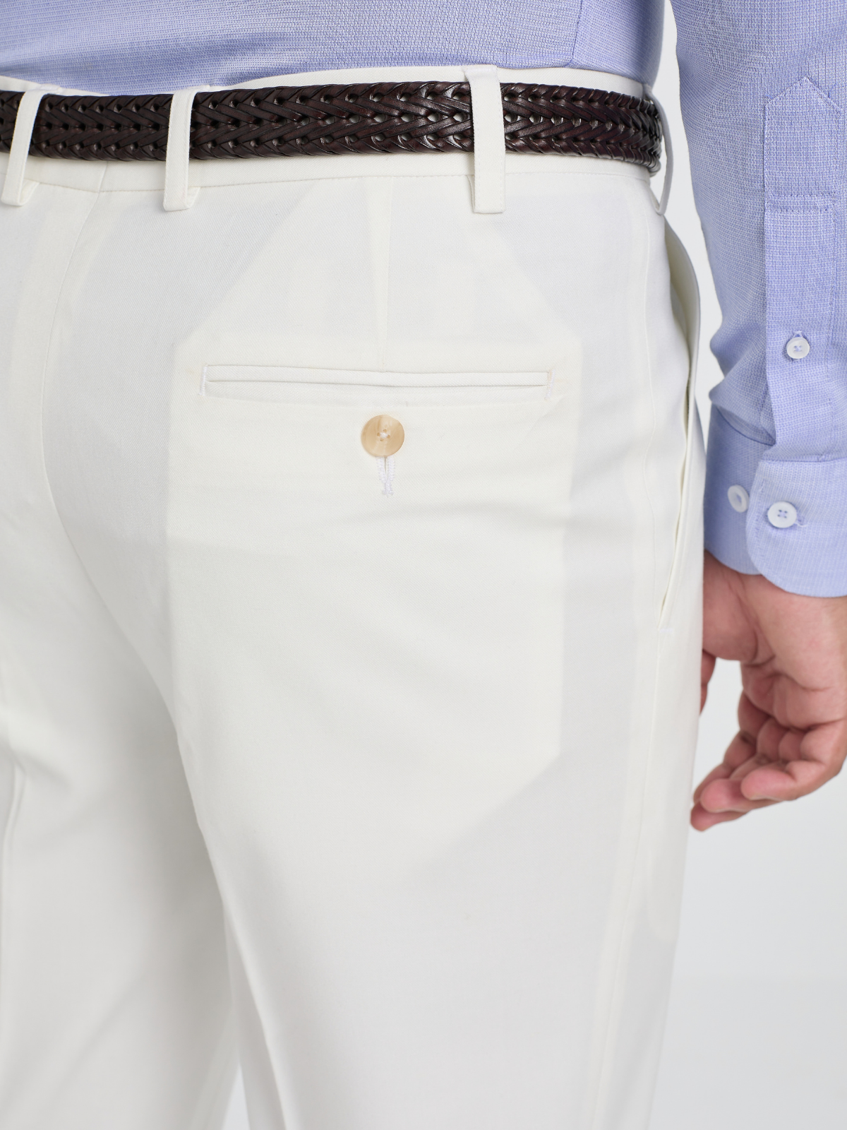 Off-White Mid Rise Formal Trouser