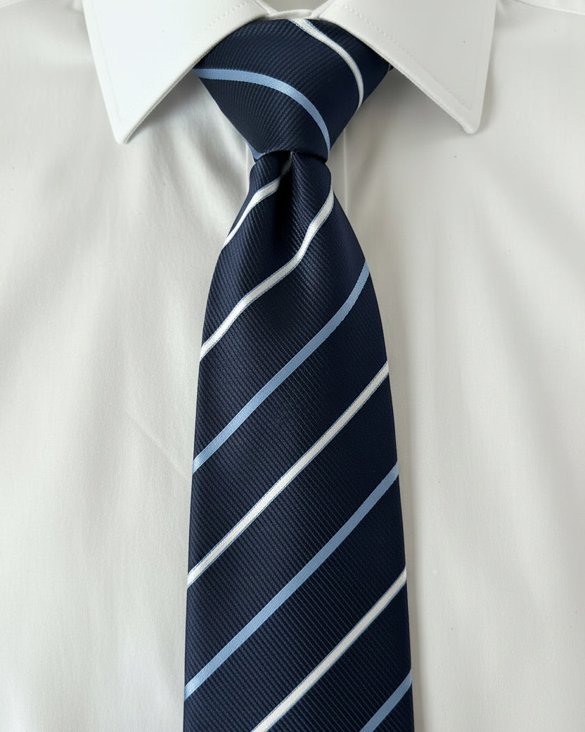 Navy Classic Stripe Tie
