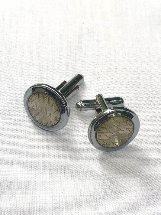 Frosted Zigzag Cufflink