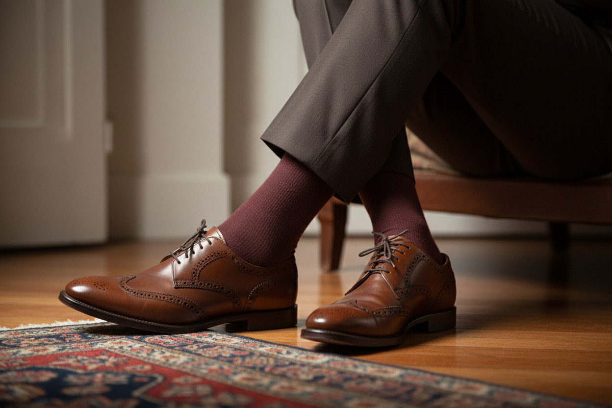 Chestnut Solid Socks
