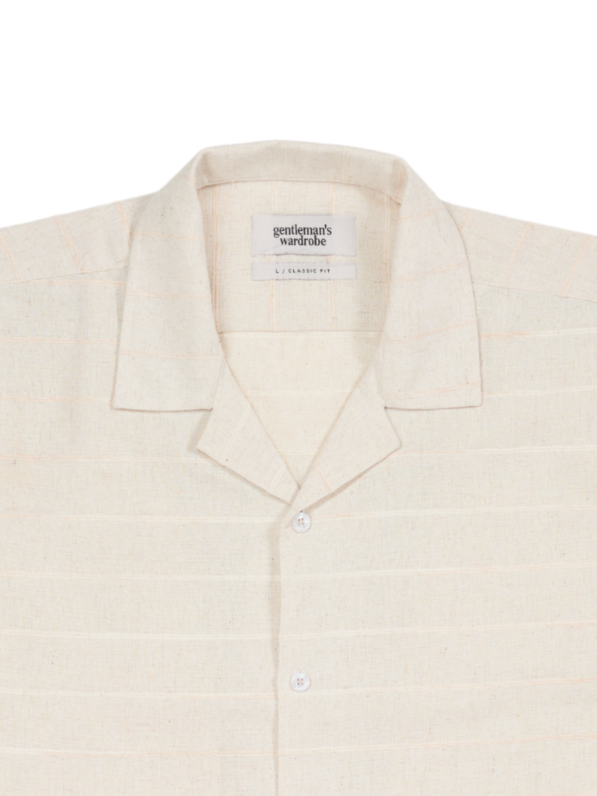 Off-White Subtle Stripe Cuban Shirt