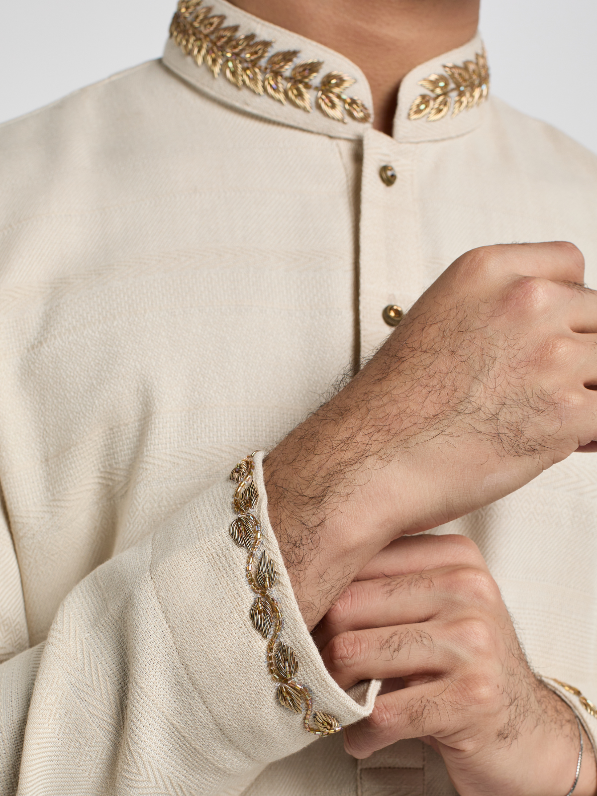 Beige Zardozi Kurta