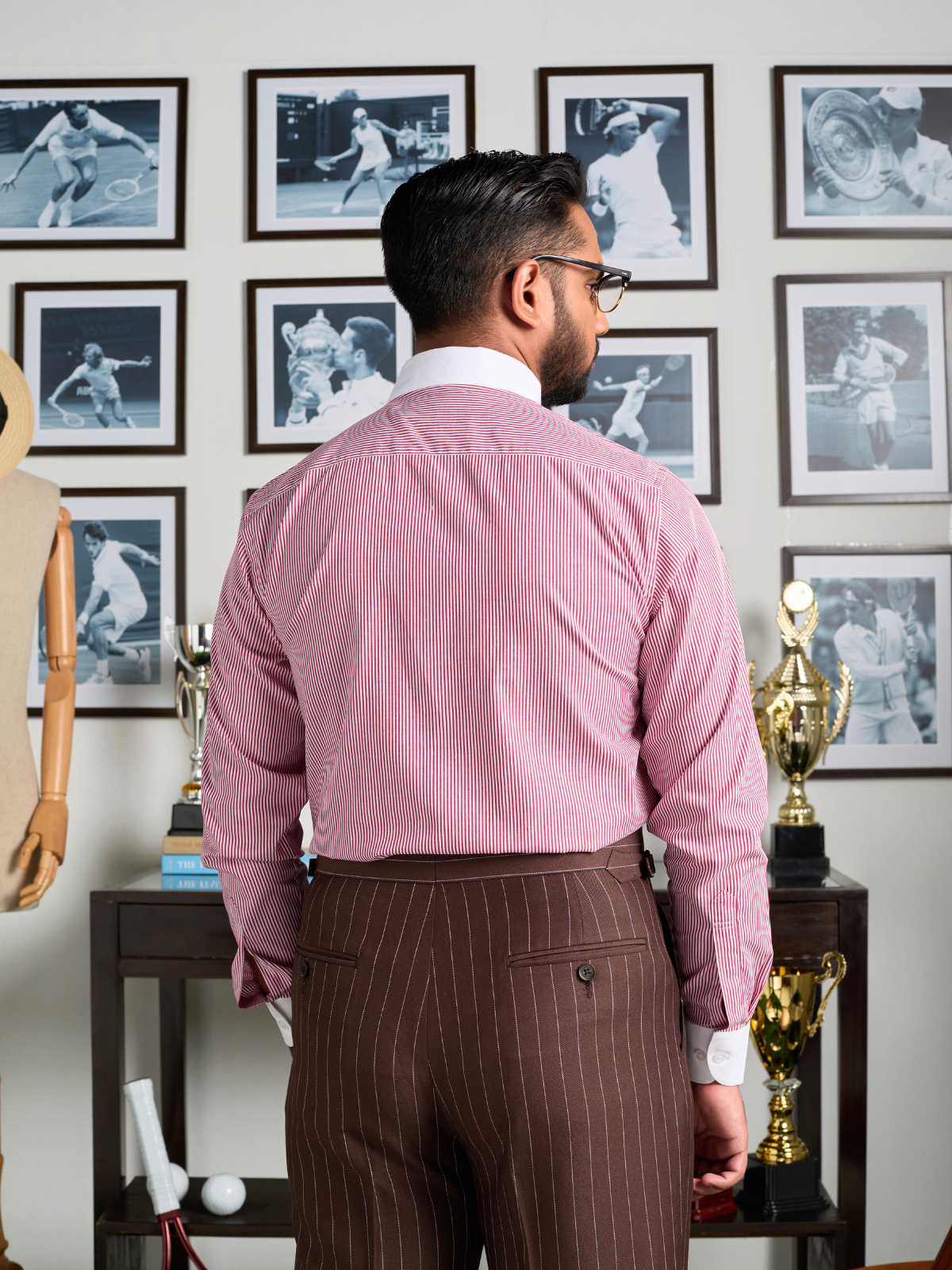 Winchester Maroon Stripe Formal Shirt