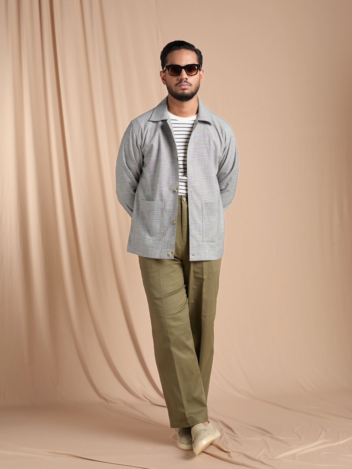 Grey Check Shacket