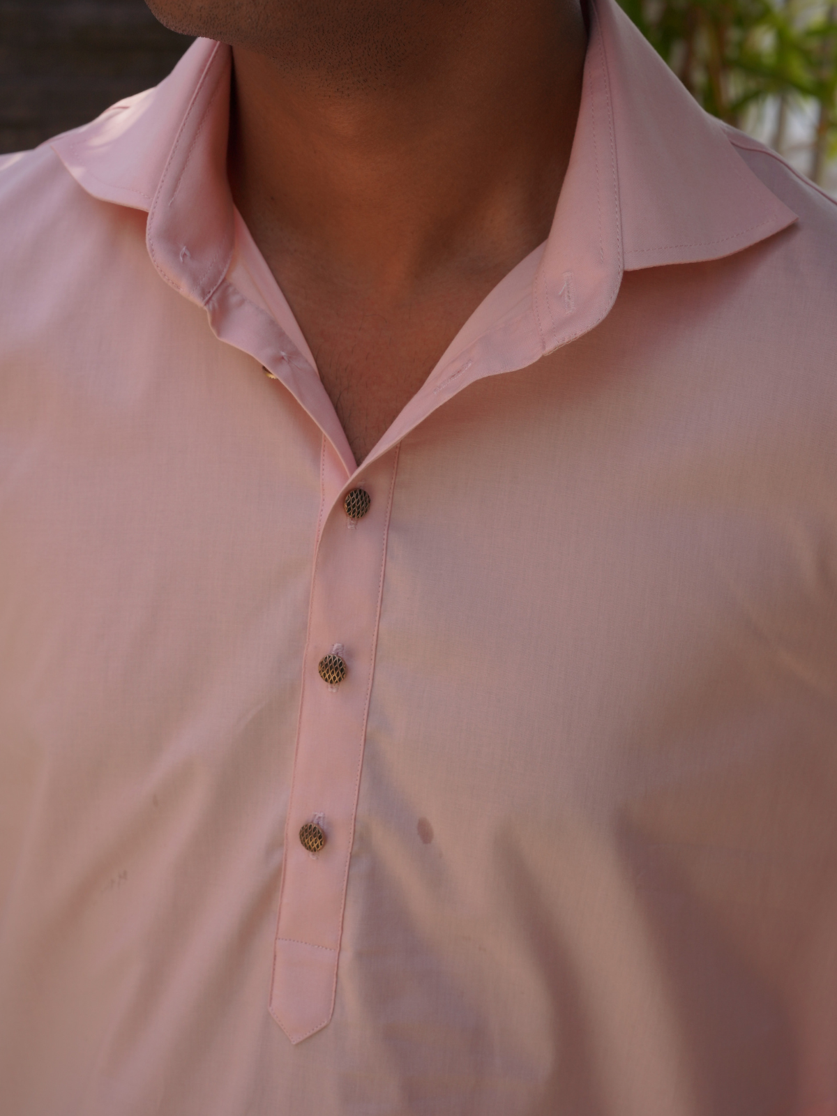 Baby Pink Kabli cut Kurta