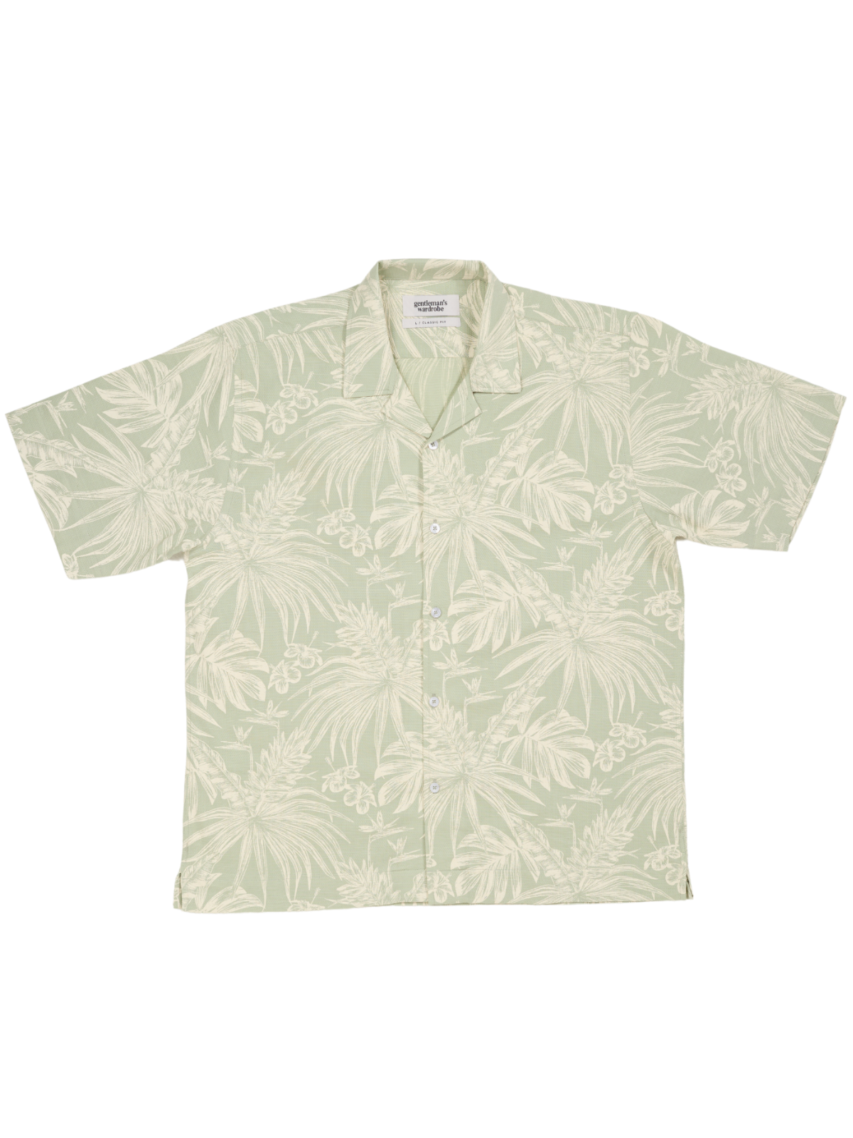 Lime Floral Cuban Shirt