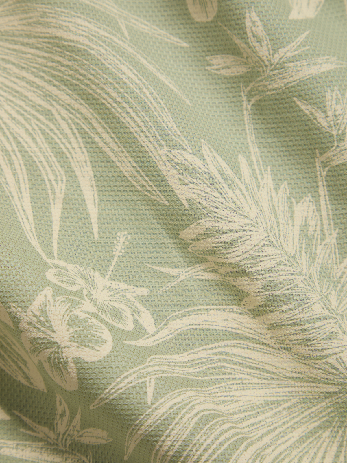Lime Floral Cuban Shirt