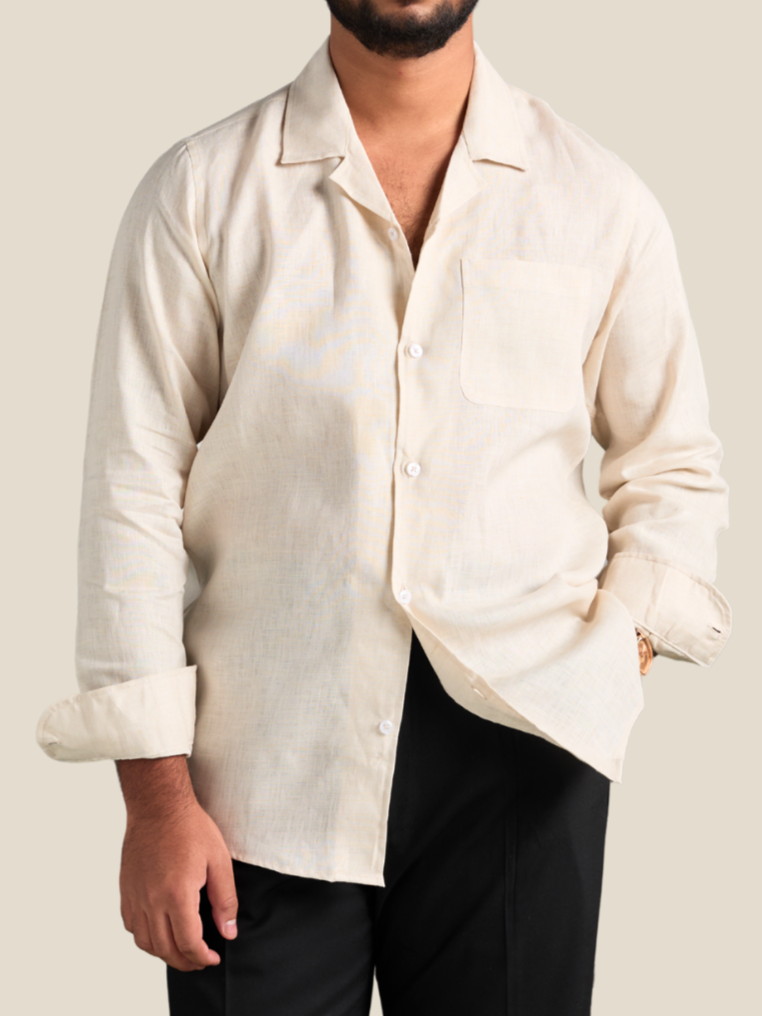 Beige full sleeve cuban