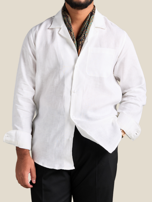 White full sleeve cuban