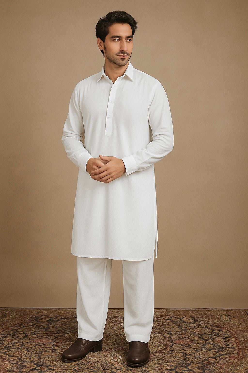White Urban Kabli Suit