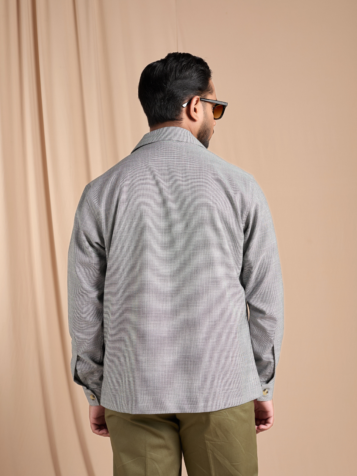 Grey Check Shacket