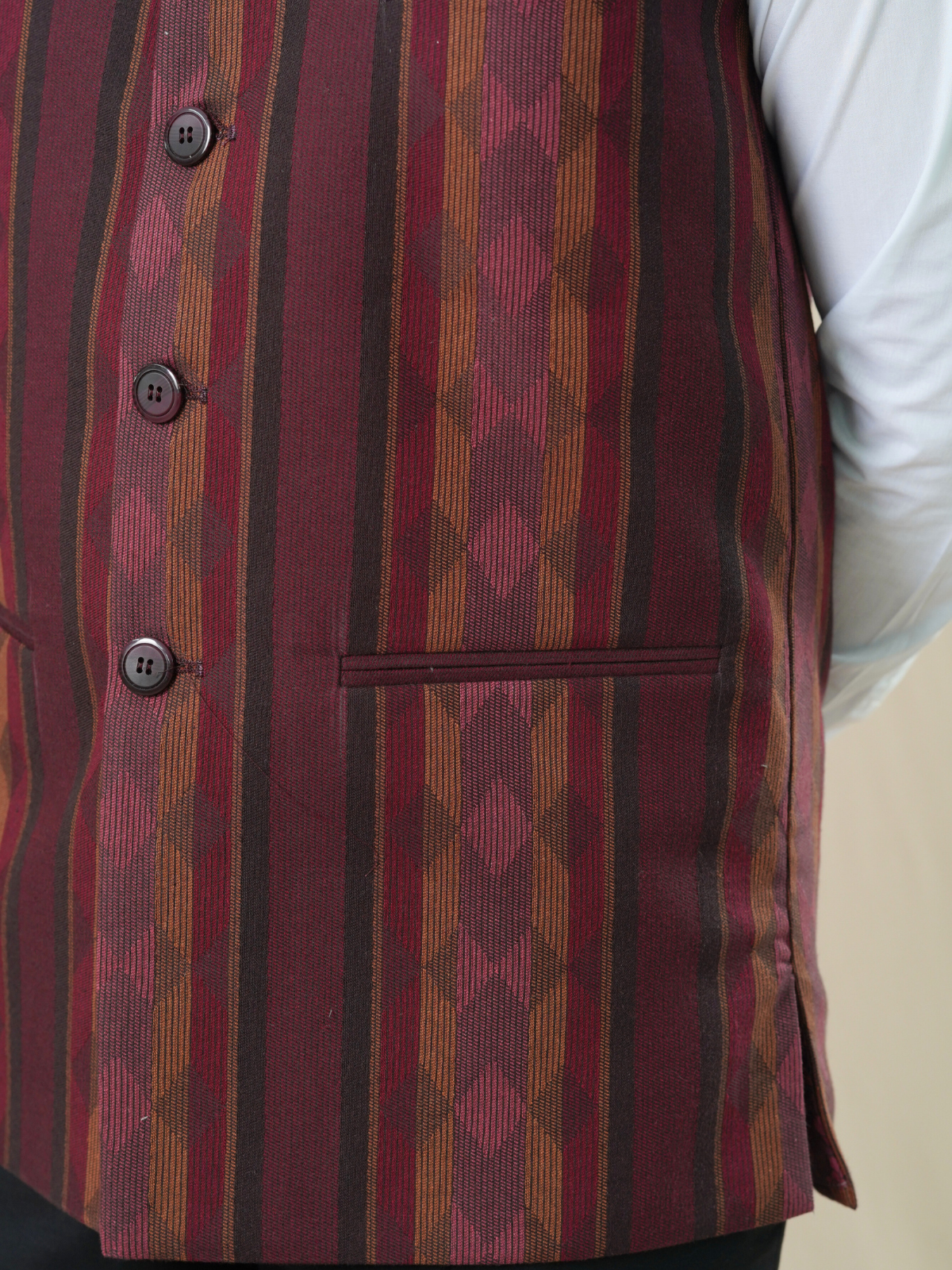 Maroon Patterned Coaty