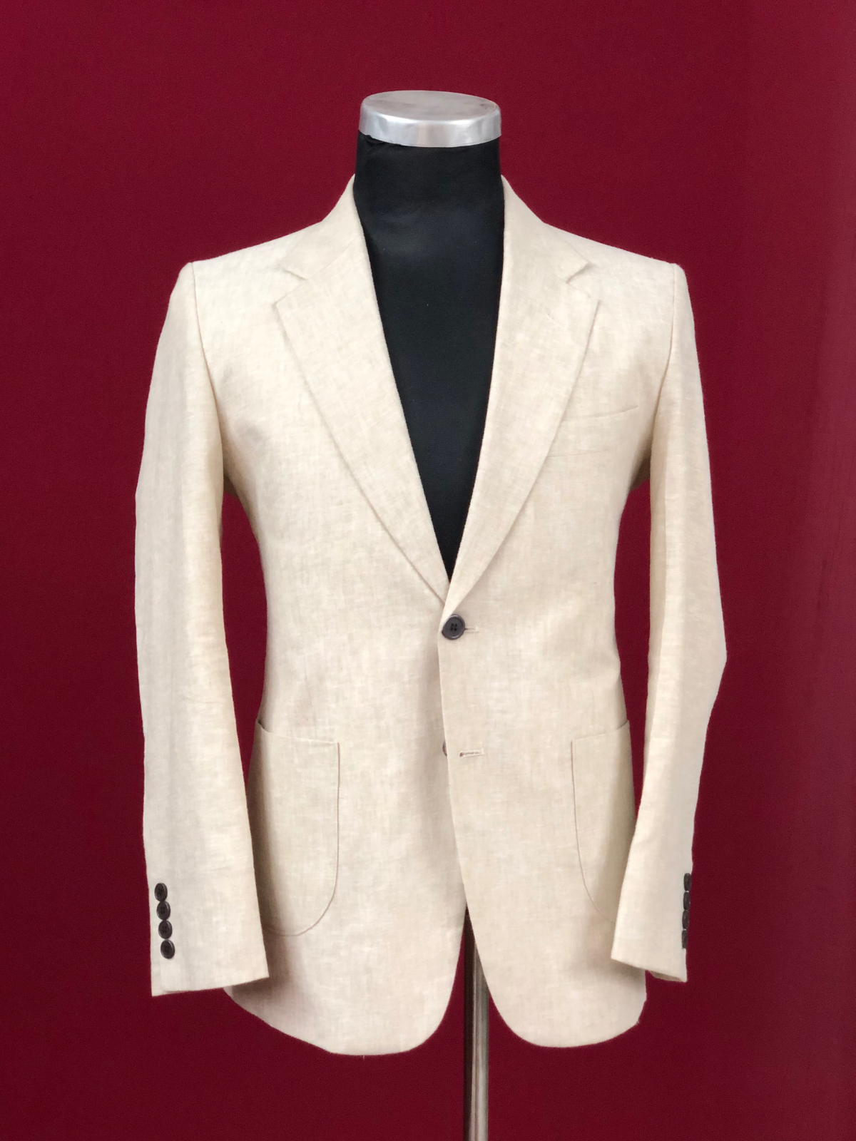 Beige Cotton Blazer