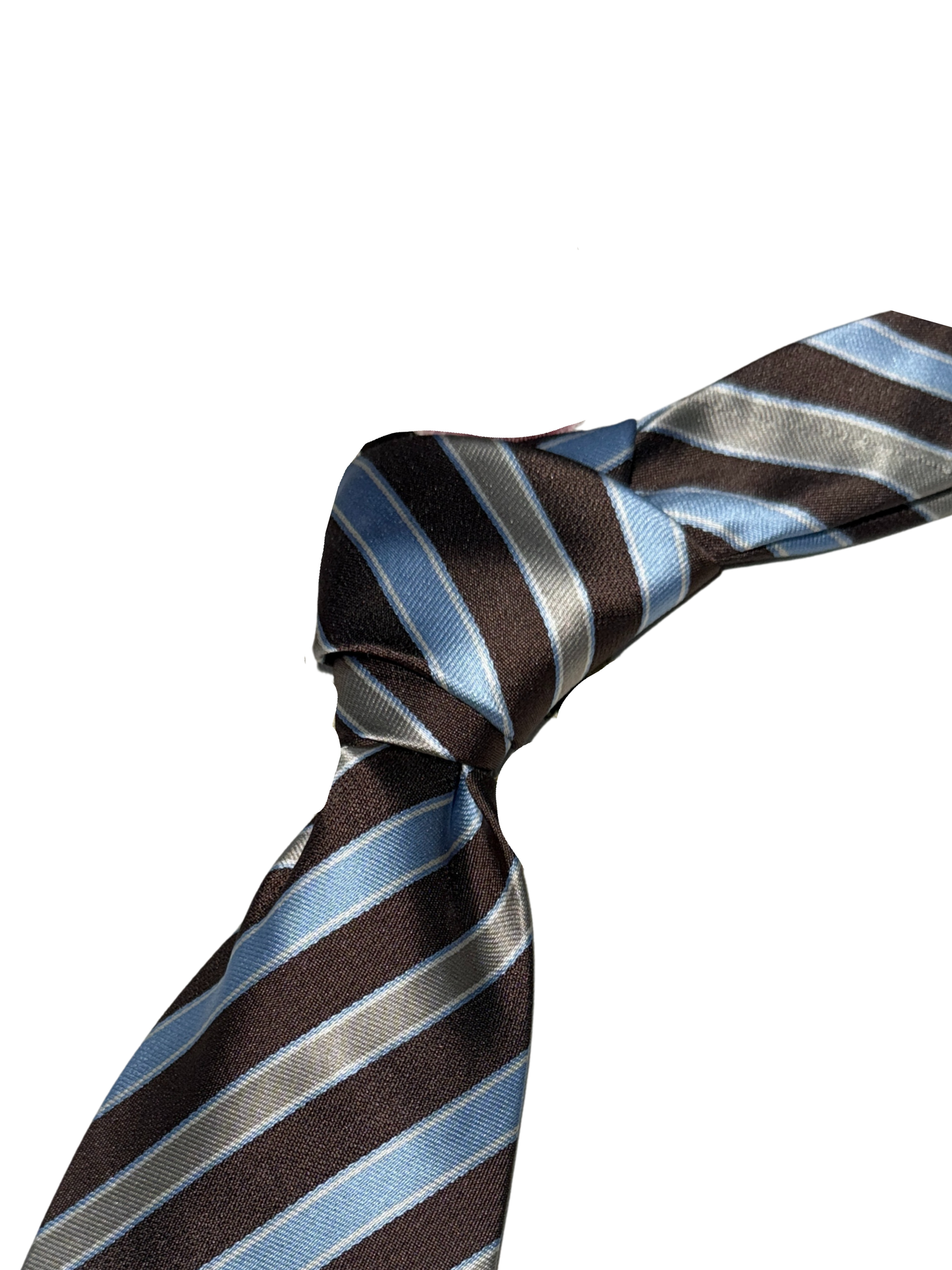 Brown & Sky Stripe Tie