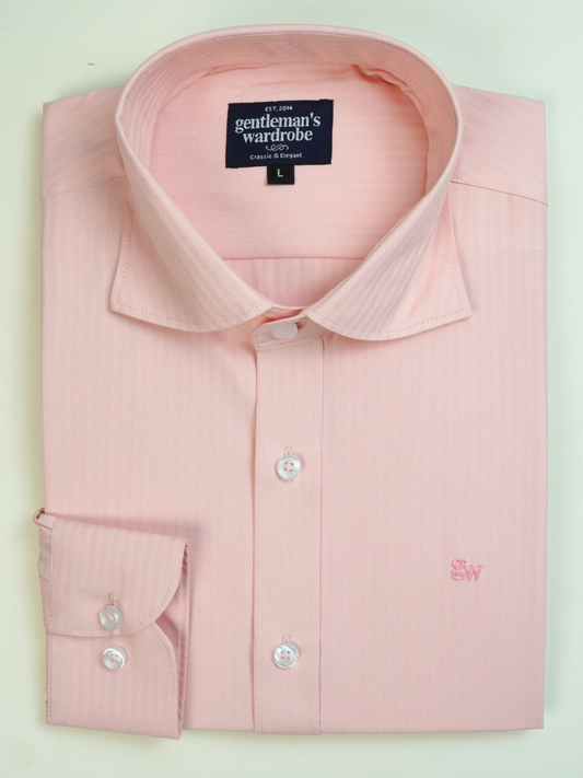 Pink Subtle Stripe Formal Shirt