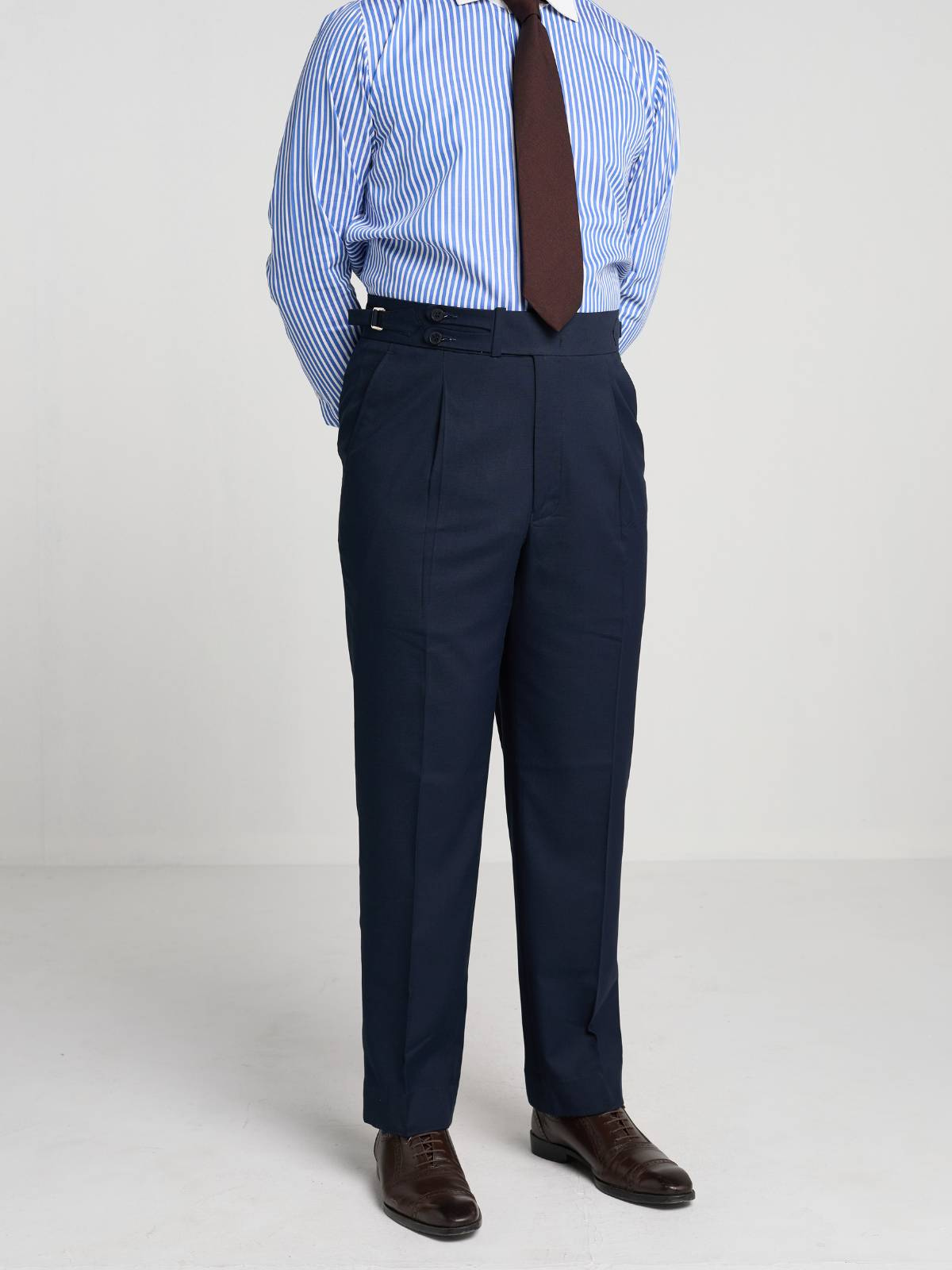 Navy Double Button Formal Trouser