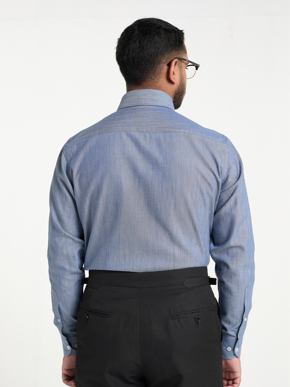 Denim Blue Button Down Formal Shirt