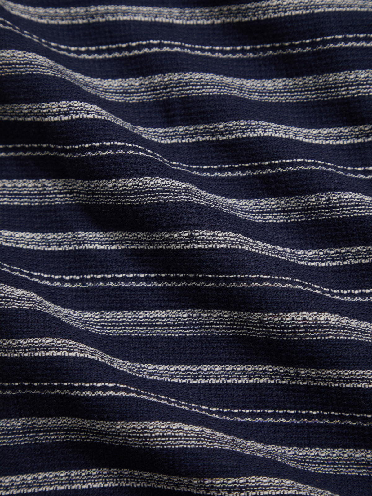 Navy Stripe Cuban Shirt