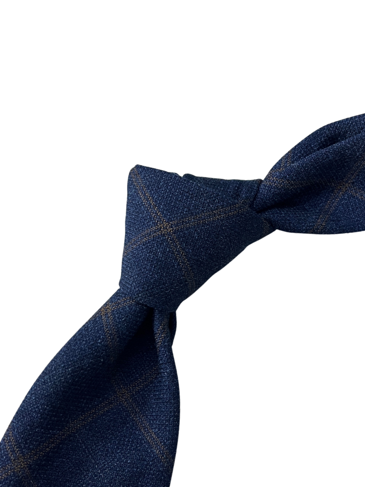 Navy Check Wool Tie