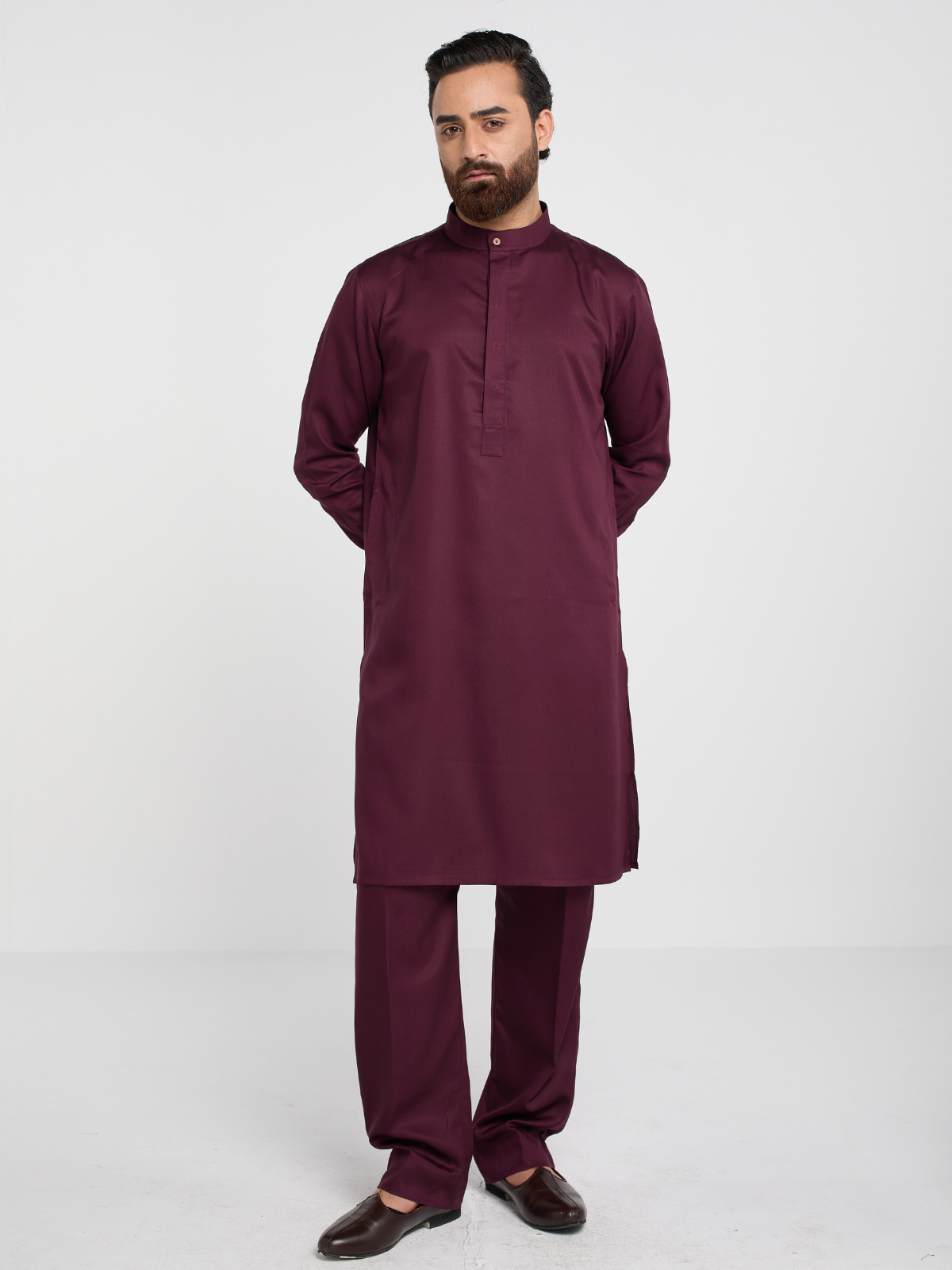 Burgundy Slim Kabli Set