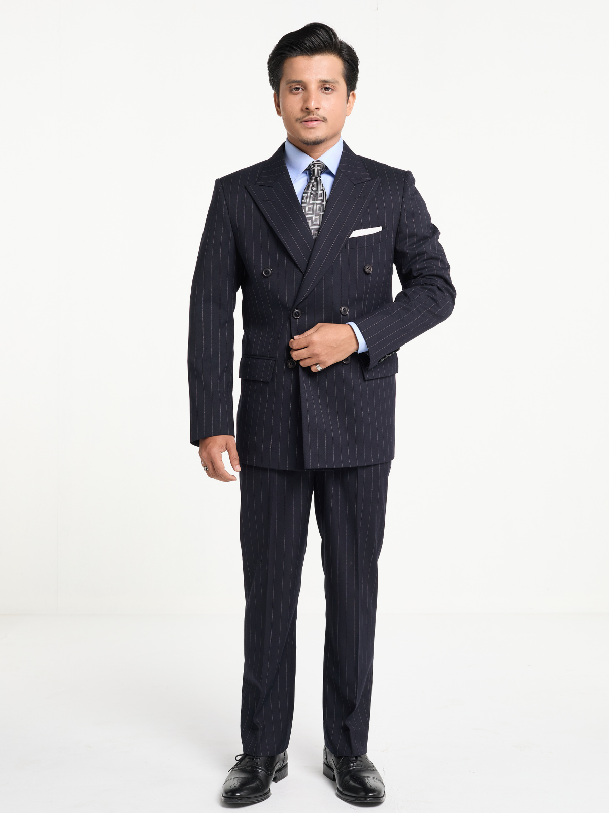 Midnight Pinstripe DB Blazer