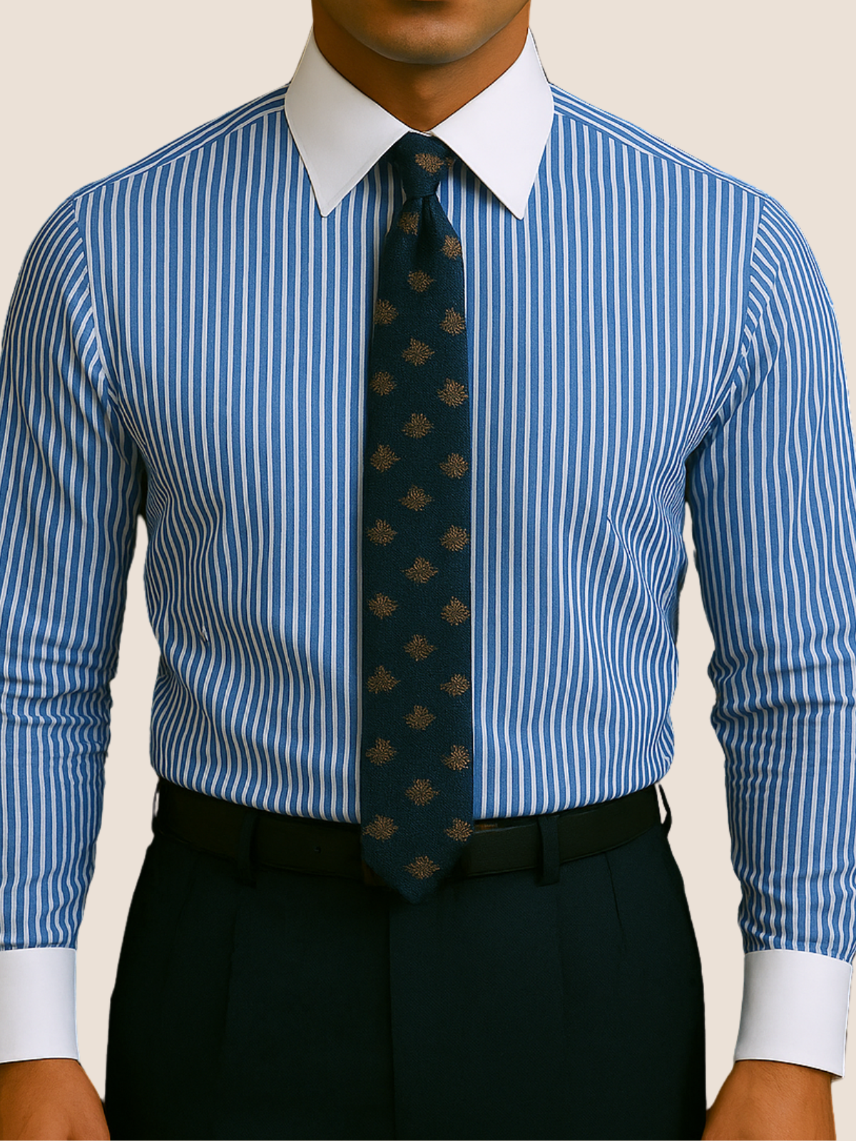 Winchester Royal Blue Stripe Formal Shirt