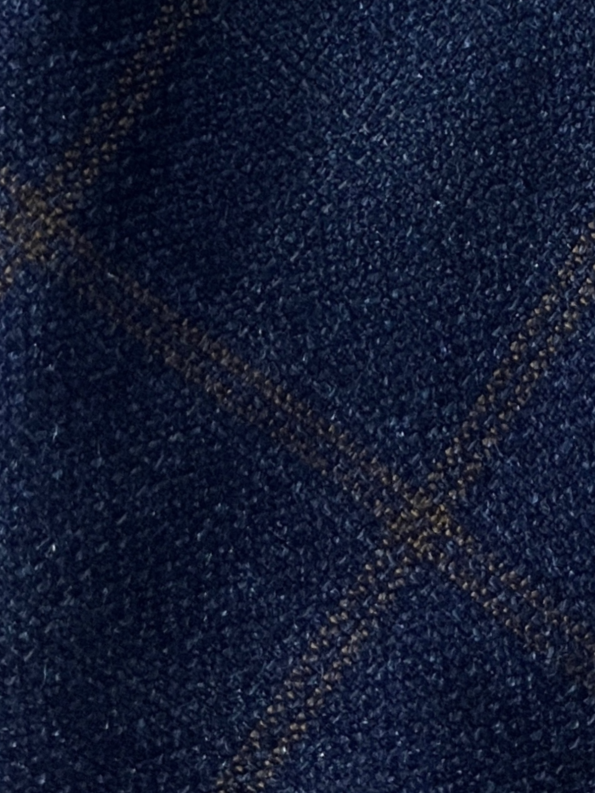 Navy Check Wool Tie