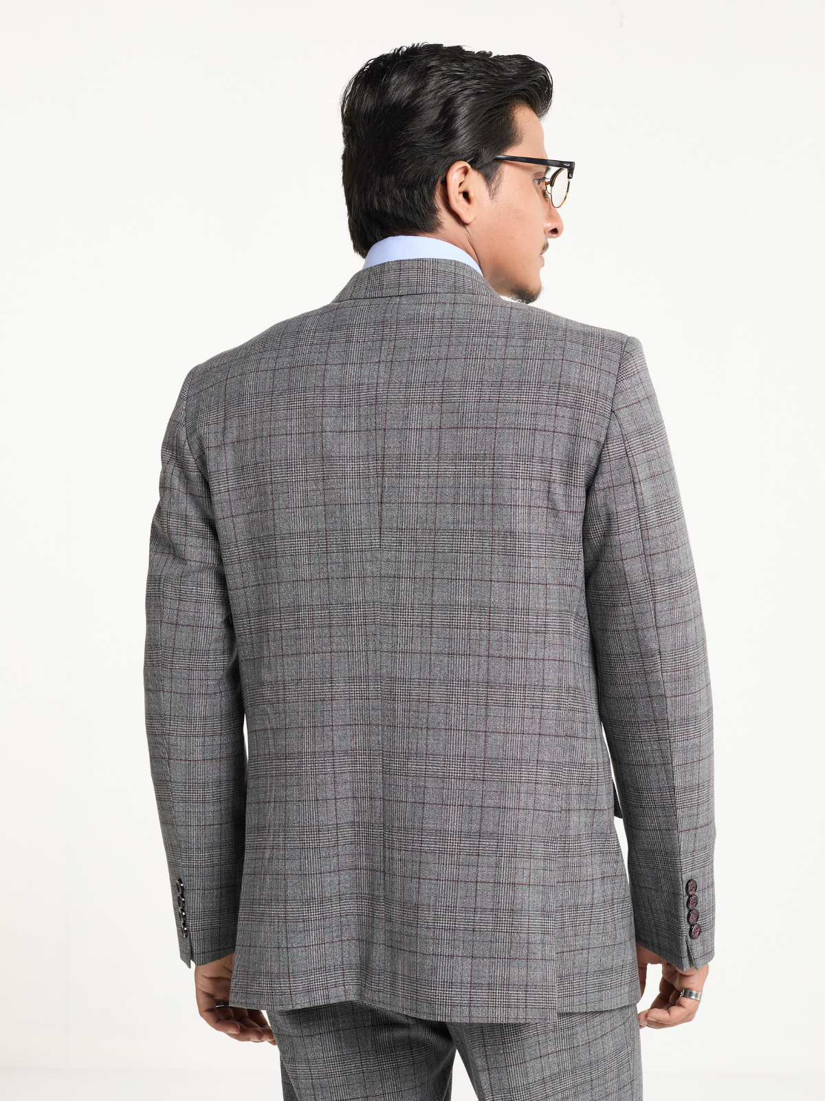 Grey Glen Check DB Blazer