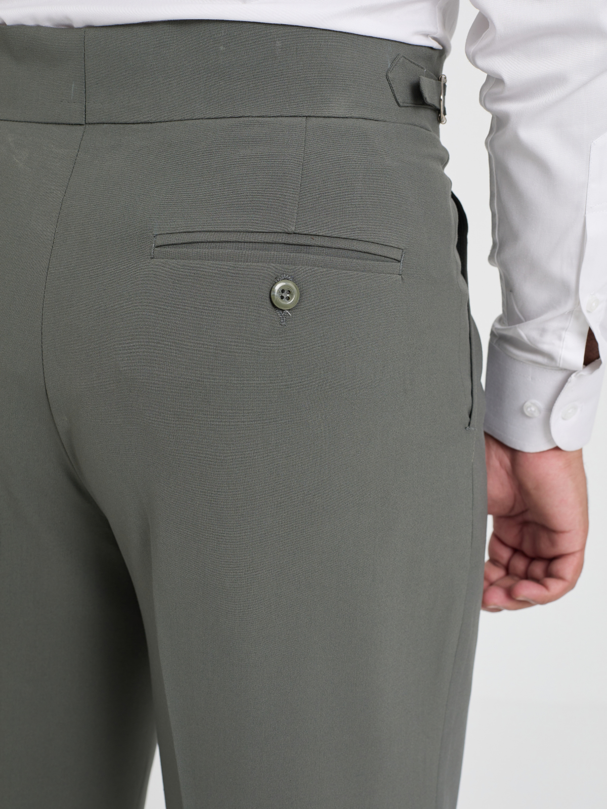 Sage Grey Side Adjuster Trouser