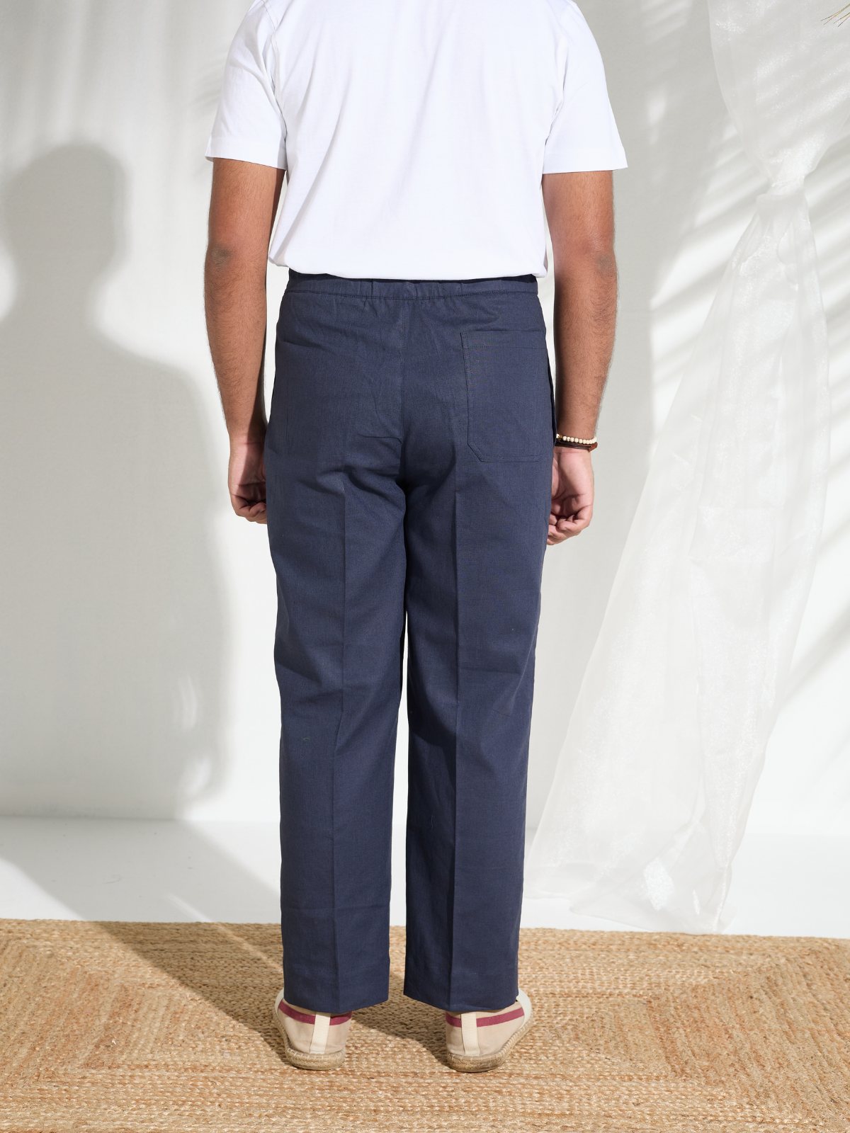 Navy Draw String Trouser