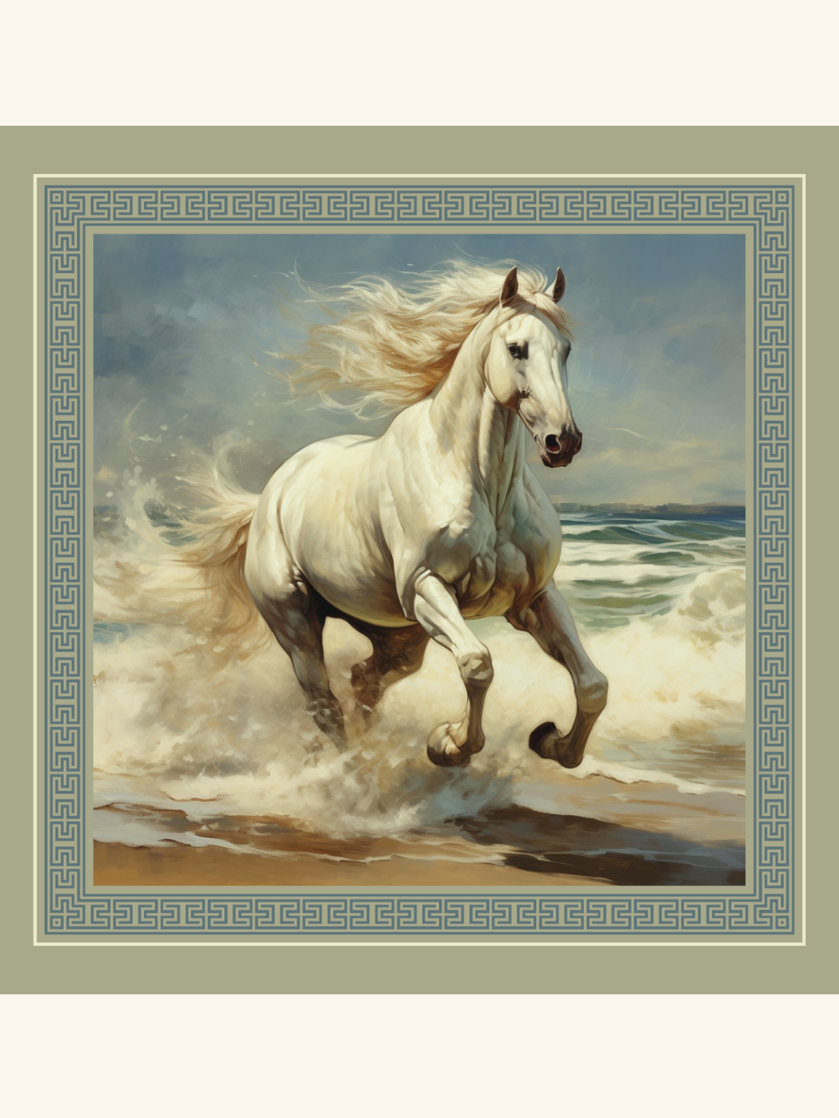 Running Horse Pocket Square