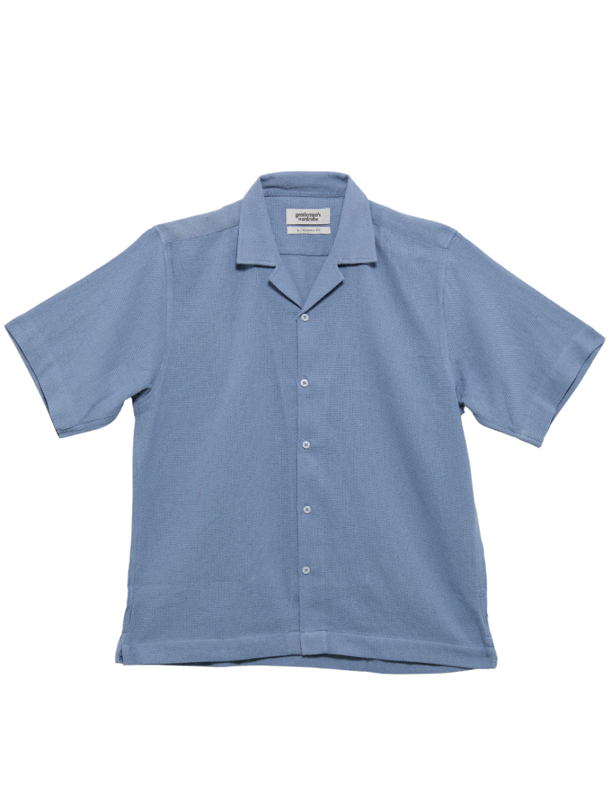 Sky Waffle Cuban Shirt