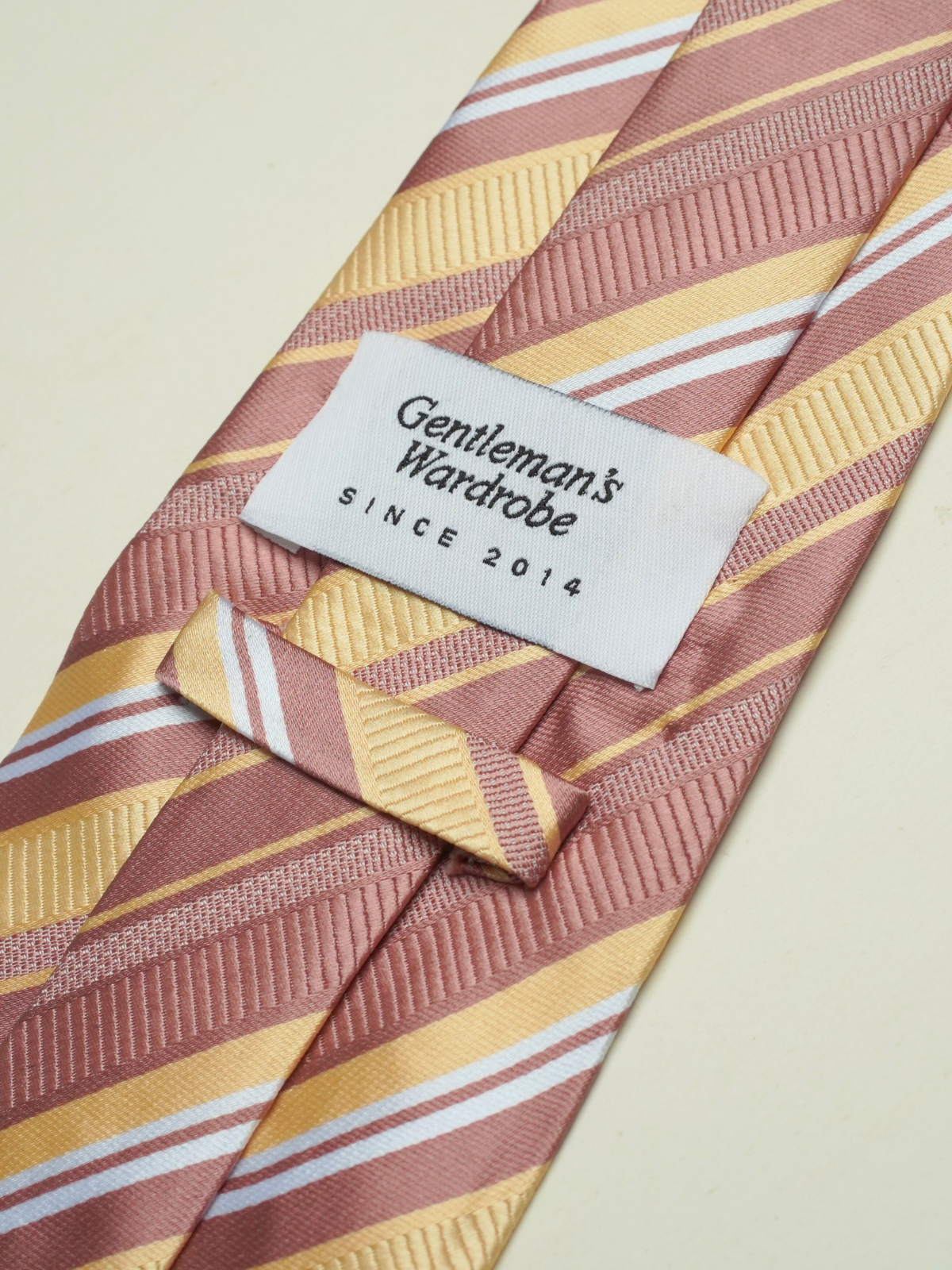 Brown & Beige Repp Tie