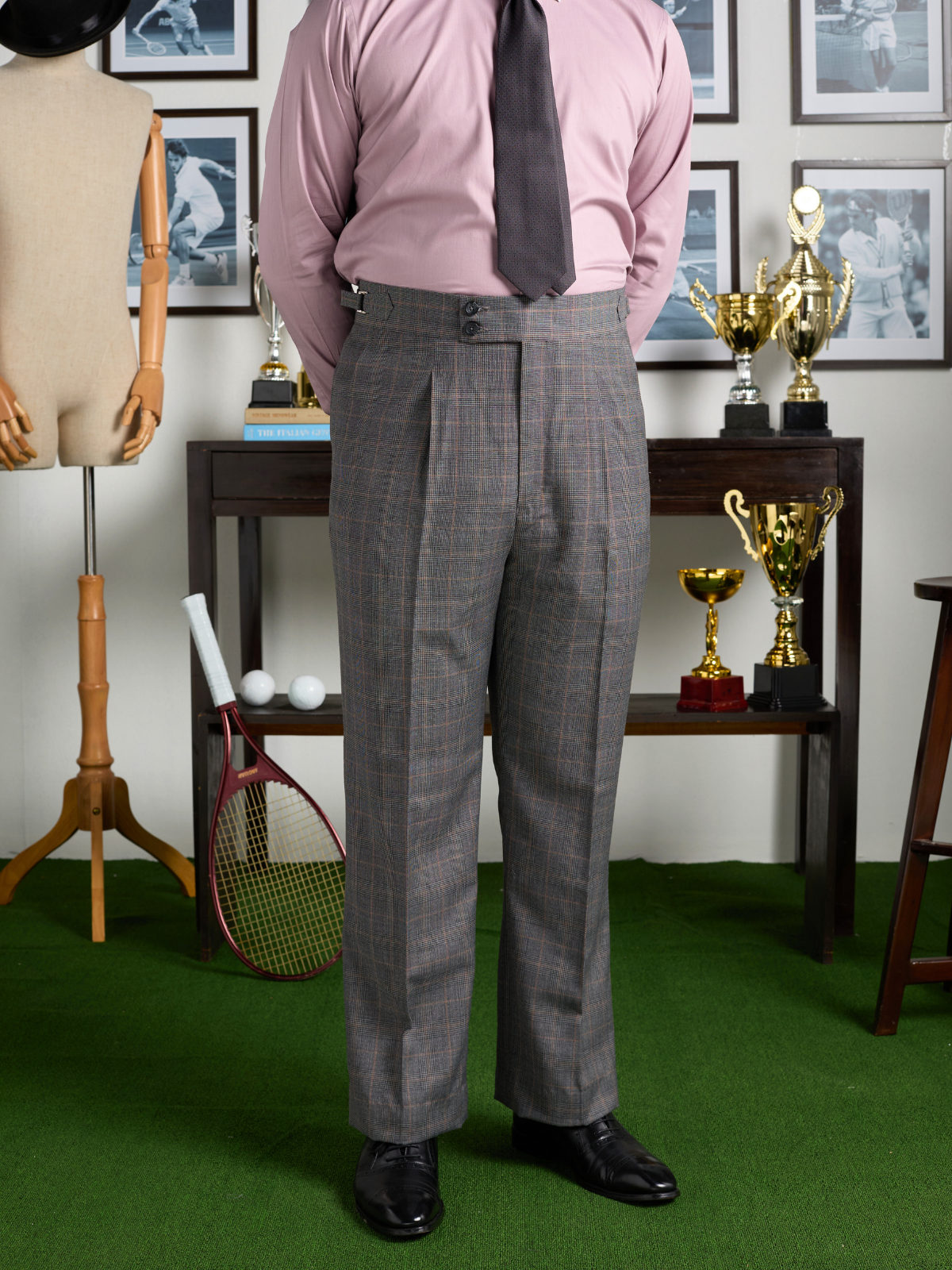 Grey Glen Check Formal Trouser