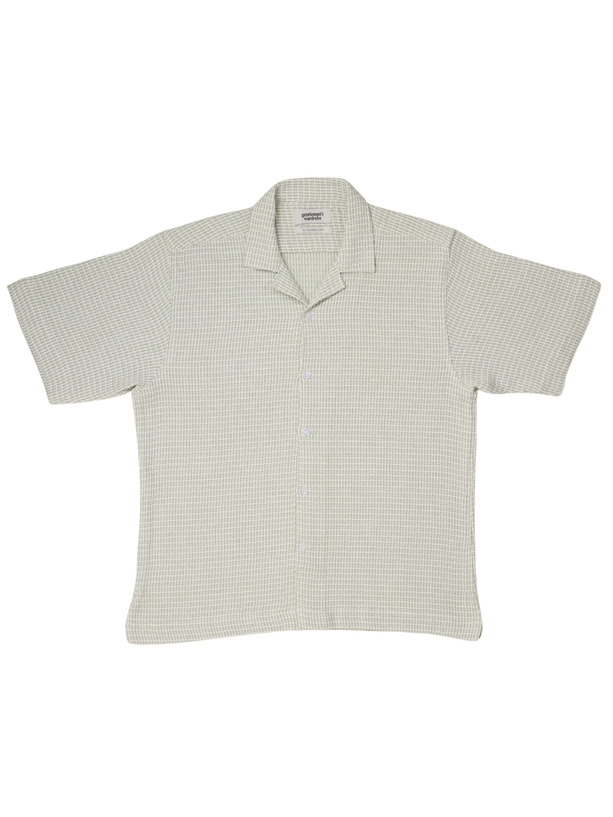 Fern & White Pattern Cuban Shirt
