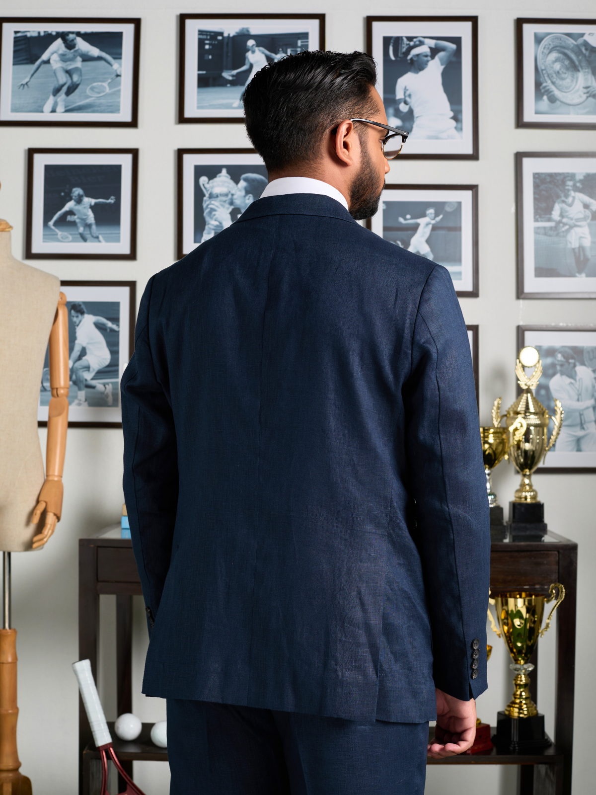 Navy Cotton Blazer